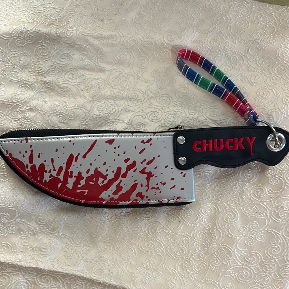 Red and Black Clutch Chucky Wristlet